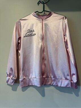 Pink Ladies Satin Bomber Jacket - Pink
